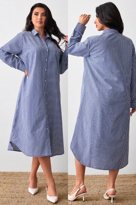 Рокля EMILEA, Цвят: синьо и бяло, IVET.BG - Твоят онлайн бутик.