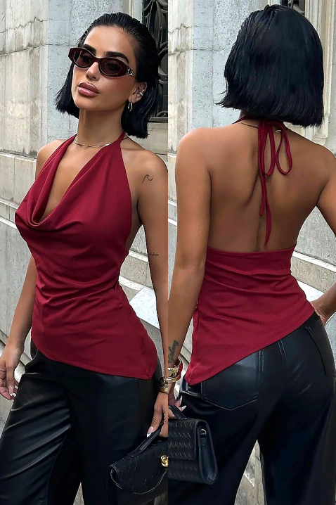 Топ VELEIDA BORDO, Цвят: бордо, IVET.BG - Твоят онлайн бутик.