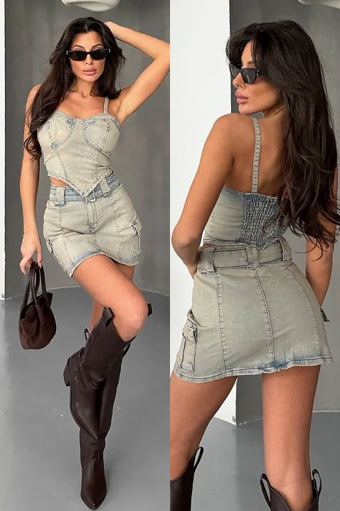 Комплект DENIVELDA, Цвят: светлосин, IVET.BG - Твоят онлайн бутик.