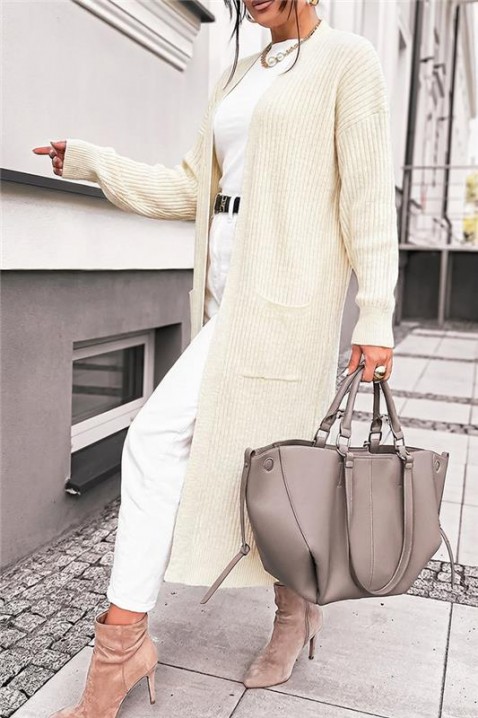 Жилетка MADELZA, Цвят: екрю, IVET.BG - Твоят онлайн бутик.