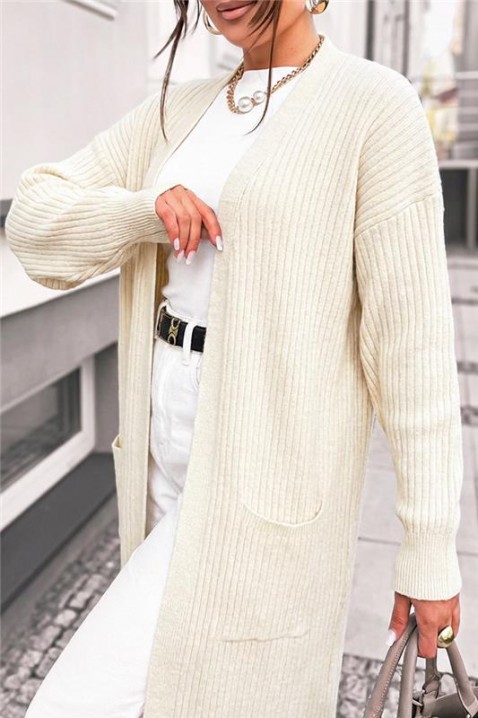 Жилетка MADELZA, Цвят: екрю, IVET.BG - Твоят онлайн бутик.