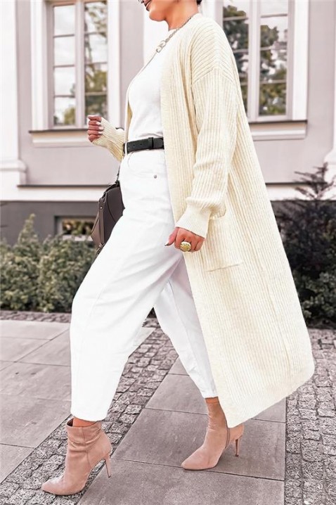 Жилетка MADELZA, Цвят: екрю, IVET.BG - Твоят онлайн бутик.