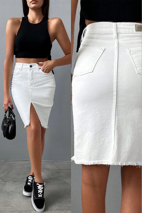 Пола VELNINZA, Цвят: бял, IVET.BG - Твоят онлайн бутик.