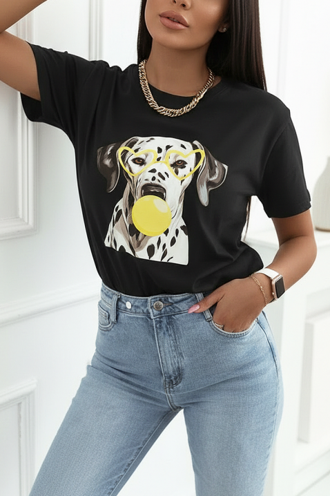 Тениска MARGINZA BLACK, Цвят: черен, IVET.BG - Твоят онлайн бутик.