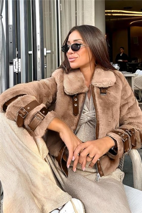 Яке SPORTILFA, Цвят: беж, IVET.BG - Твоят онлайн бутик.