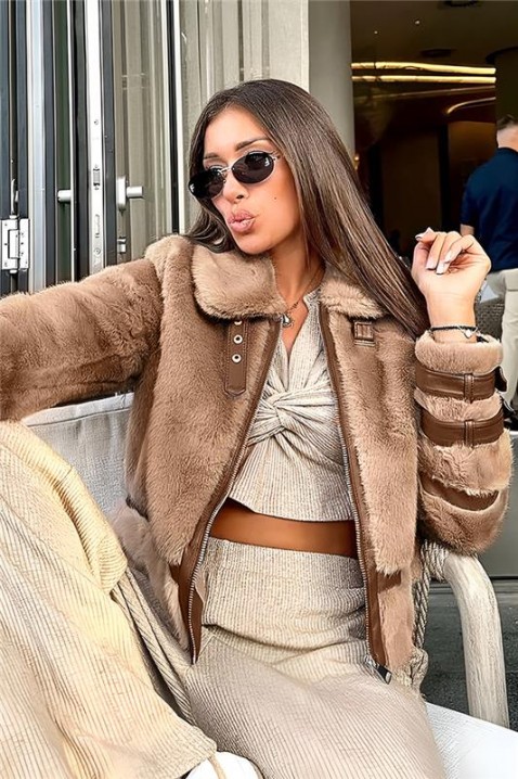 Яке SPORTILFA, Цвят: беж, IVET.BG - Твоят онлайн бутик.