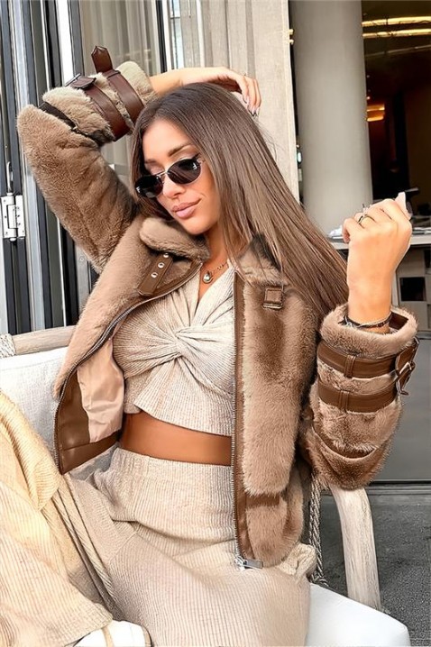 Яке SPORTILFA, Цвят: беж, IVET.BG - Твоят онлайн бутик.