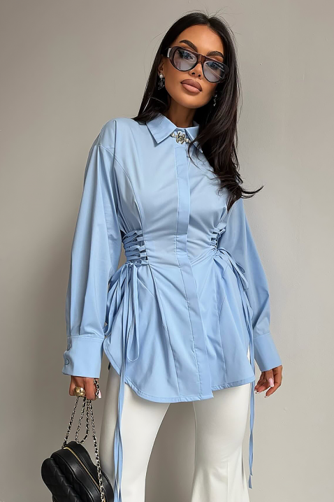 Дамска риза VIONEZA SKY, Цвят: светлосин, IVET.BG - Твоят онлайн бутик.