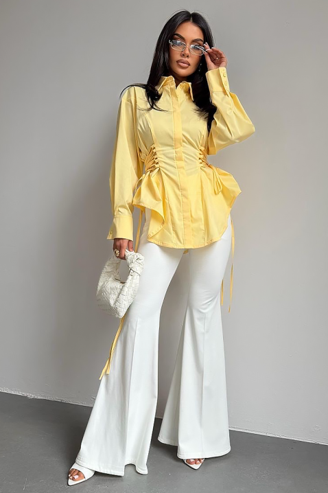 Дамска риза VIONEZA YELLOW, Цвят: жълт, IVET.BG - Твоят онлайн бутик.