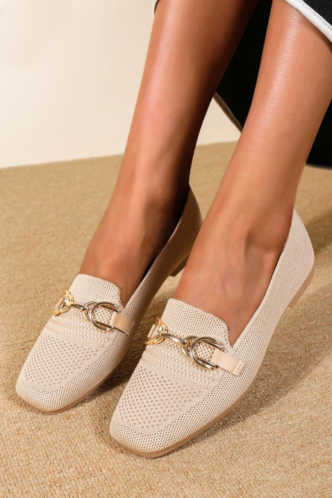 Дамски мокасини MILINITA BEIGE, Цвят: беж, IVET.BG - Твоят онлайн бутик.