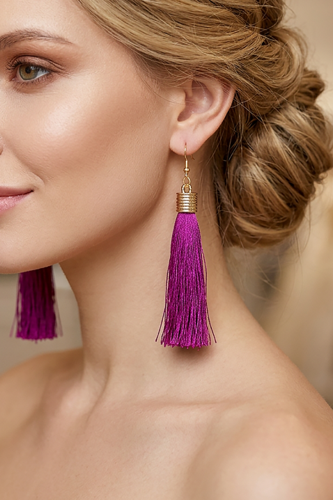 Обеци LILANDINZA, Цвят: лилав, IVET.BG - Твоят онлайн бутик.