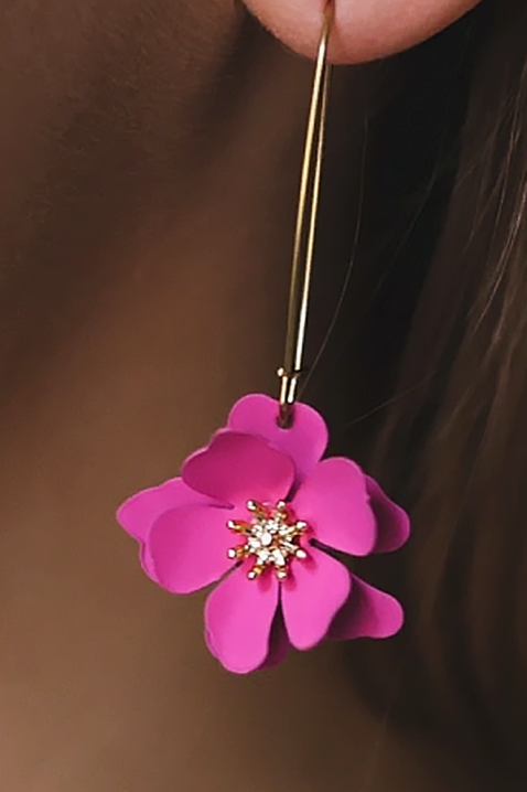 Обеци BILIANZA, Цвят: фуксия, IVET.BG - Твоят онлайн бутик.