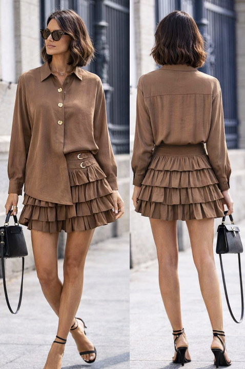 Комплект BELIMINA BROWN, Цвят: кафяв, IVET.BG - Твоят онлайн бутик.