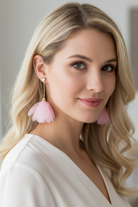 Обеци ORABELZA, Цвят: пудра, IVET.BG - Твоят онлайн бутик.