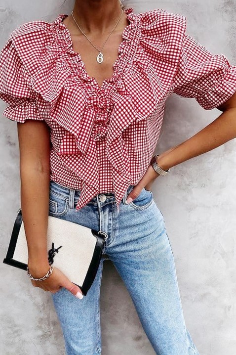 Топ OLIANZA, Цвят: червен, IVET.BG - Твоят онлайн бутик.