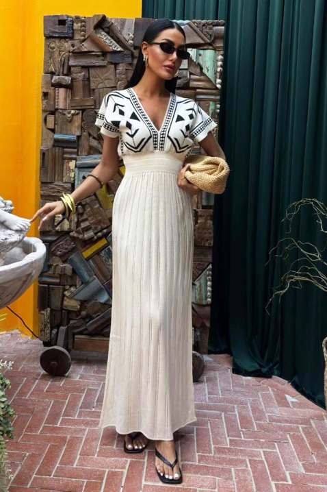 Рокля EMPERALZA ECRU, Цвят: екрю, IVET.BG - Твоят онлайн бутик.