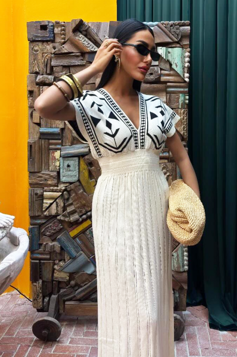 Рокля EMPERALZA ECRU, Цвят: екрю, IVET.BG - Твоят онлайн бутик.