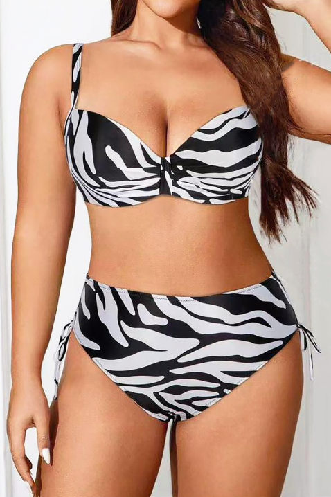 Бански ZEBROLZA, Цвят: черно и бяло, IVET.BG - Твоят онлайн бутик.