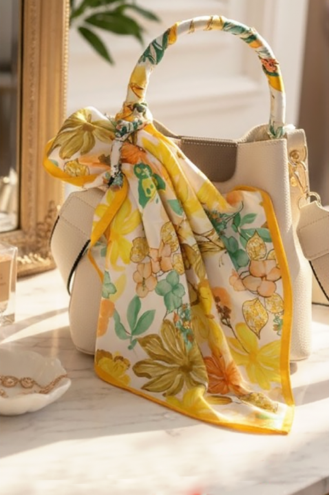 Фишу FELISIYA, Цвят: жълт, IVET.BG - Твоят онлайн бутик.