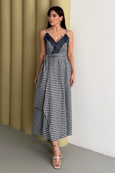 Рокля ALEKSINIA WHITE, Цвят: черно и бяло, IVET.BG - Твоят онлайн бутик.