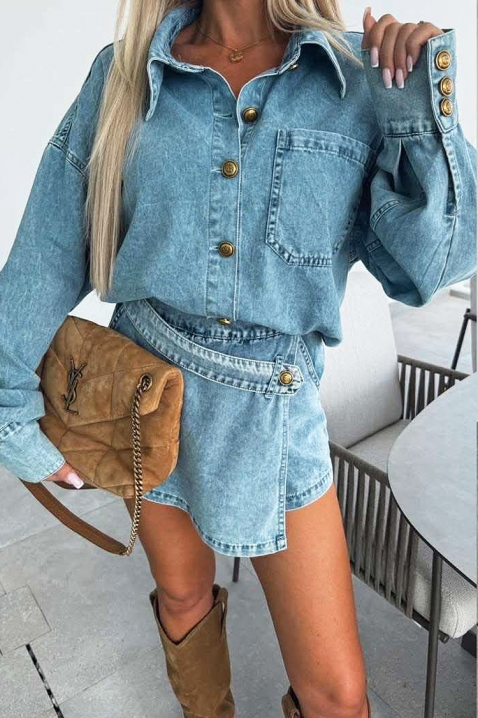 Комплект MELISINA, Цвят: светлосин, IVET.BG - Твоят онлайн бутик.