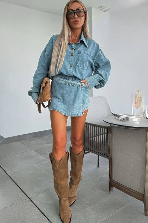 Комплект MELISINA, Цвят: светлосин, IVET.BG - Твоят онлайн бутик.