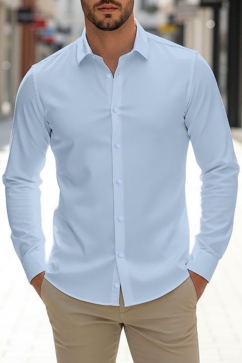 Мъжка риза FERIZO SKY, Цвят: светлосин, IVET.BG - Твоят онлайн бутик.