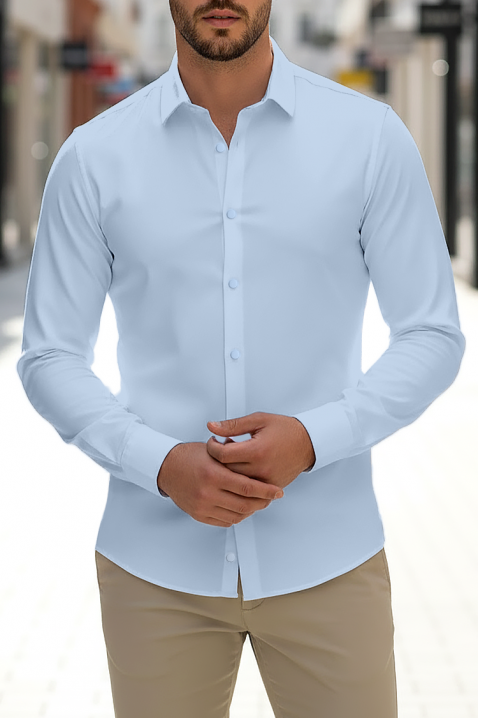 Мъжка риза FERIZO SKY, Цвят: светлосин, IVET.BG - Твоят онлайн бутик.