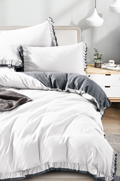 Спален комплект MELIOPA 200x220 cm памук - 3 части, Цвят: бял, IVET.BG - Твоят онлайн бутик.