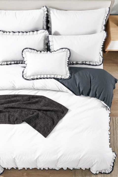 Спален комплект MELIOPA 160x200 cm памук - 3 части, Цвят: бял, IVET.BG - Твоят онлайн бутик.