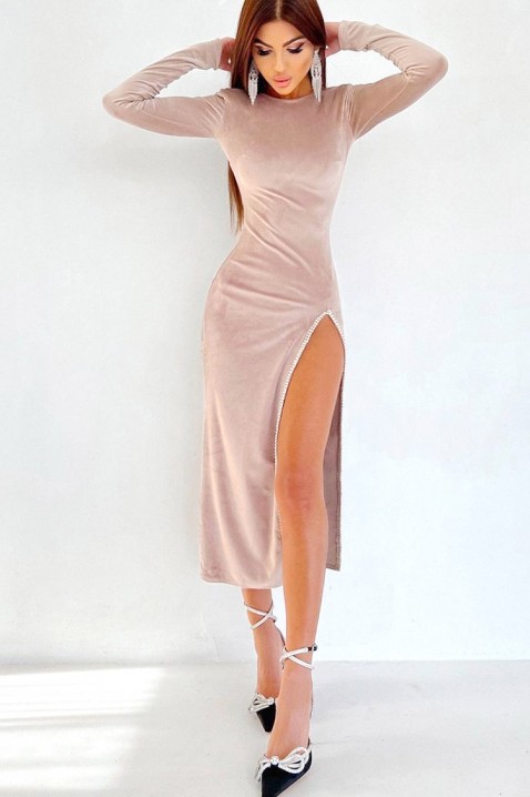 Рокля TEIONELA BEIGE, Цвят: беж, IVET.BG - Твоят онлайн бутик.