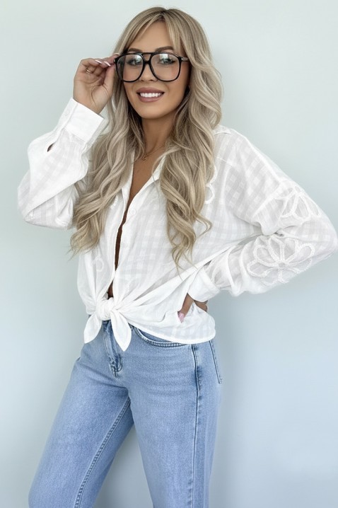 Дамска риза RENISIA WHITE, Цвят: бял, IVET.BG - Твоят онлайн бутик.