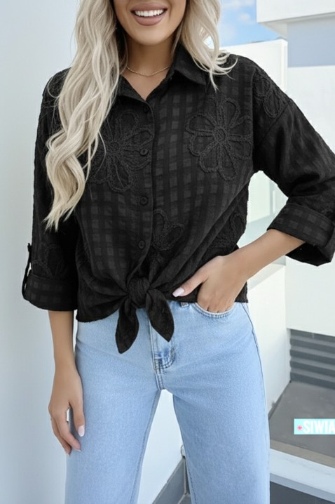 Дамска риза RENISIA BLACK, Цвят: черен, IVET.BG - Твоят онлайн бутик.