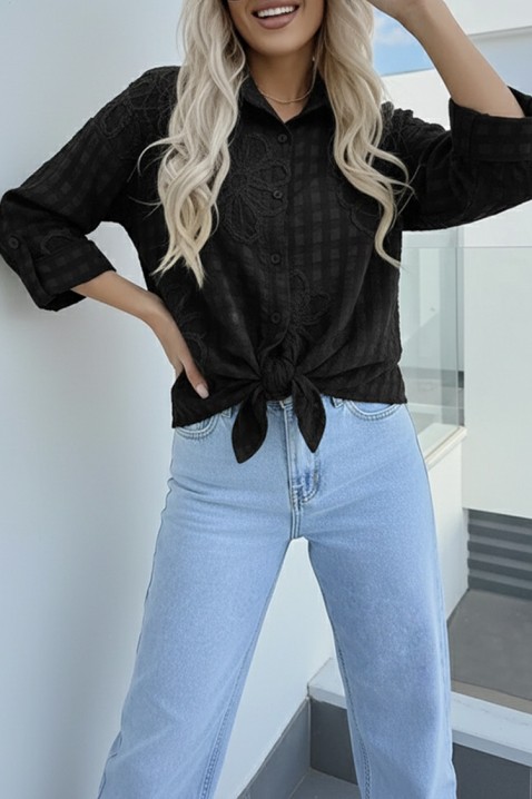 Дамска риза RENISIA BLACK, Цвят: черен, IVET.BG - Твоят онлайн бутик.