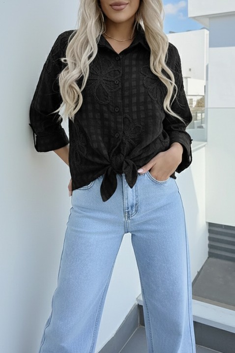 Дамска риза RENISIA BLACK, Цвят: черен, IVET.BG - Твоят онлайн бутик.