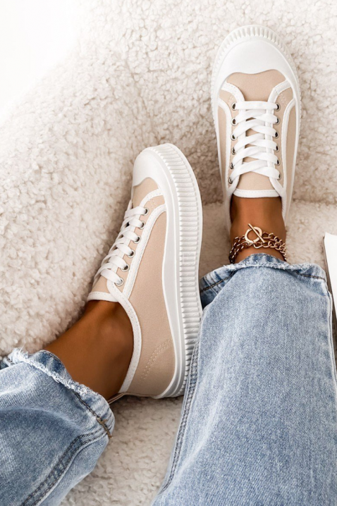 Дамски кецове NORSINA, Цвят: екрю, IVET.BG - Твоят онлайн бутик.