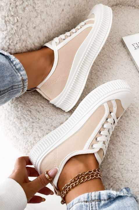 Дамски кецове NORSINA, Цвят: екрю, IVET.BG - Твоят онлайн бутик.