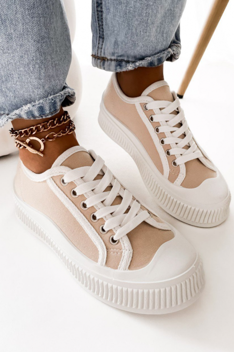 Дамски кецове NORSINA, Цвят: екрю, IVET.BG - Твоят онлайн бутик.