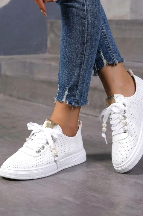 Дамски кецове VELISITA, Цвят: бял, IVET.BG - Твоят онлайн бутик.