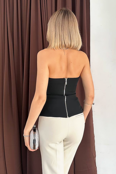 Топ TRONZELA BLACK, Цвят: черен, IVET.BG - Твоят онлайн бутик.