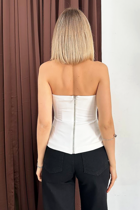 Топ TRONZELA WHITE, Цвят: бял, IVET.BG - Твоят онлайн бутик.