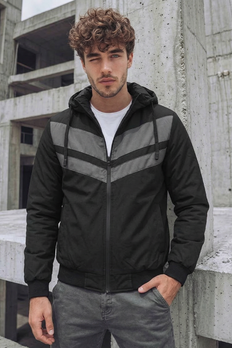 Мъжко яке ELISIO BLACK, Цвят: черен, IVET.BG - Твоят онлайн бутик.