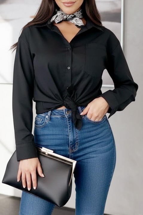 Дамска риза ZARLONA BLACK, Цвят: черен, IVET.BG - Твоят онлайн бутик.