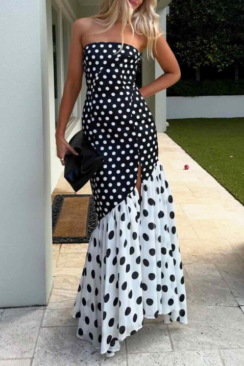 Рокля GLOZEFINA, Цвят: черно и бяло, IVET.BG - Твоят онлайн бутик.