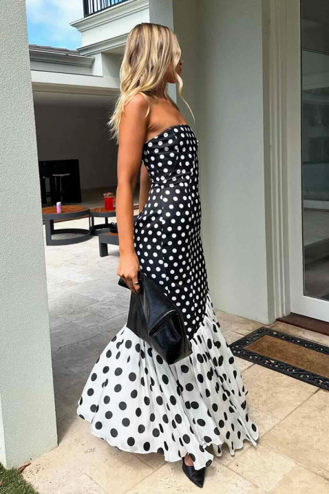 Рокля GLOZEFINA, Цвят: черно и бяло, IVET.BG - Твоят онлайн бутик.