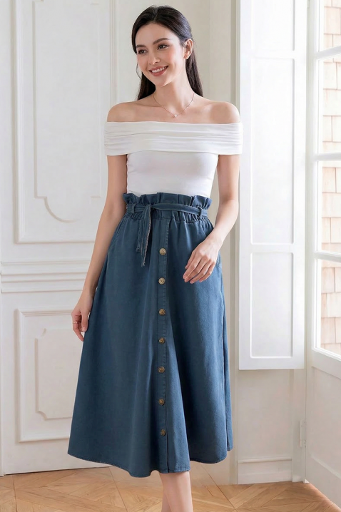 Пола ALEKSINTA, Цвят: син, IVET.BG - Твоят онлайн бутик.