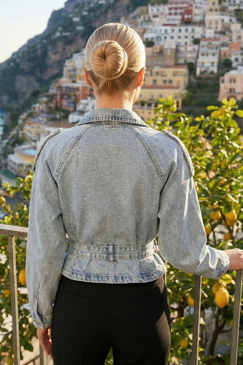 Дънково яке LARVELDA, Цвят: светлосин, IVET.BG - Твоят онлайн бутик.