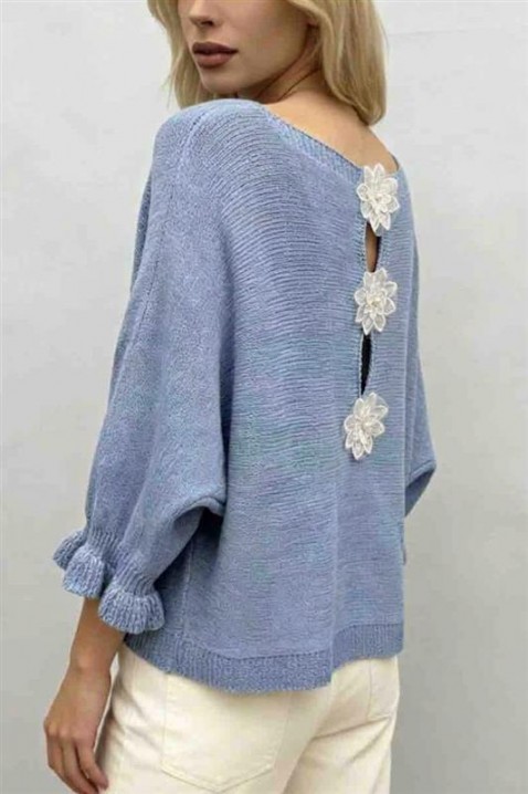 Пуловер DARVOLA SKY, Цвят: светлосин, IVET.BG - Твоят онлайн бутик.