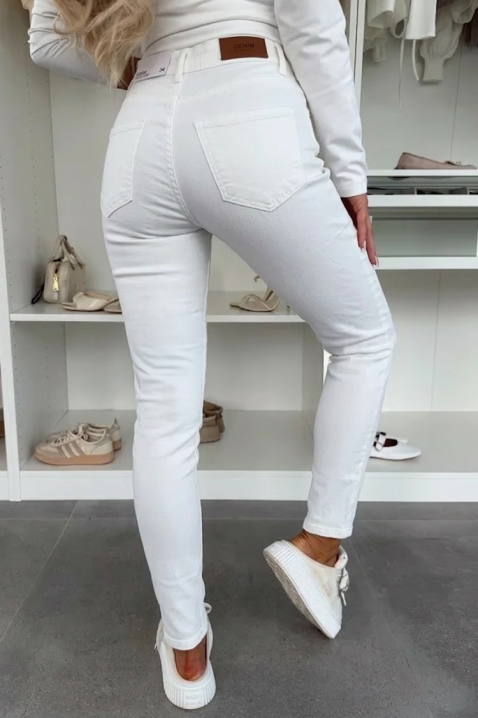 Дънки BLAVRILZA, Цвят: бял, IVET.BG - Твоят онлайн бутик.