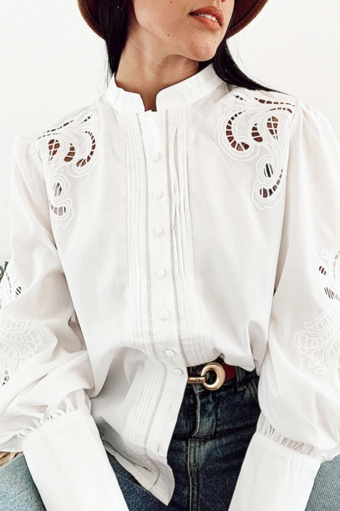 Дамска риза RILONZEZNA, Цвят: бял, IVET.BG - Твоят онлайн бутик.